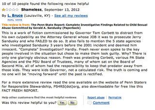 Illustration for article titled "Horse Crap": Oddly Enough, The Amazon Reviews For The Freeh Report Are Mostly Pretty Negative